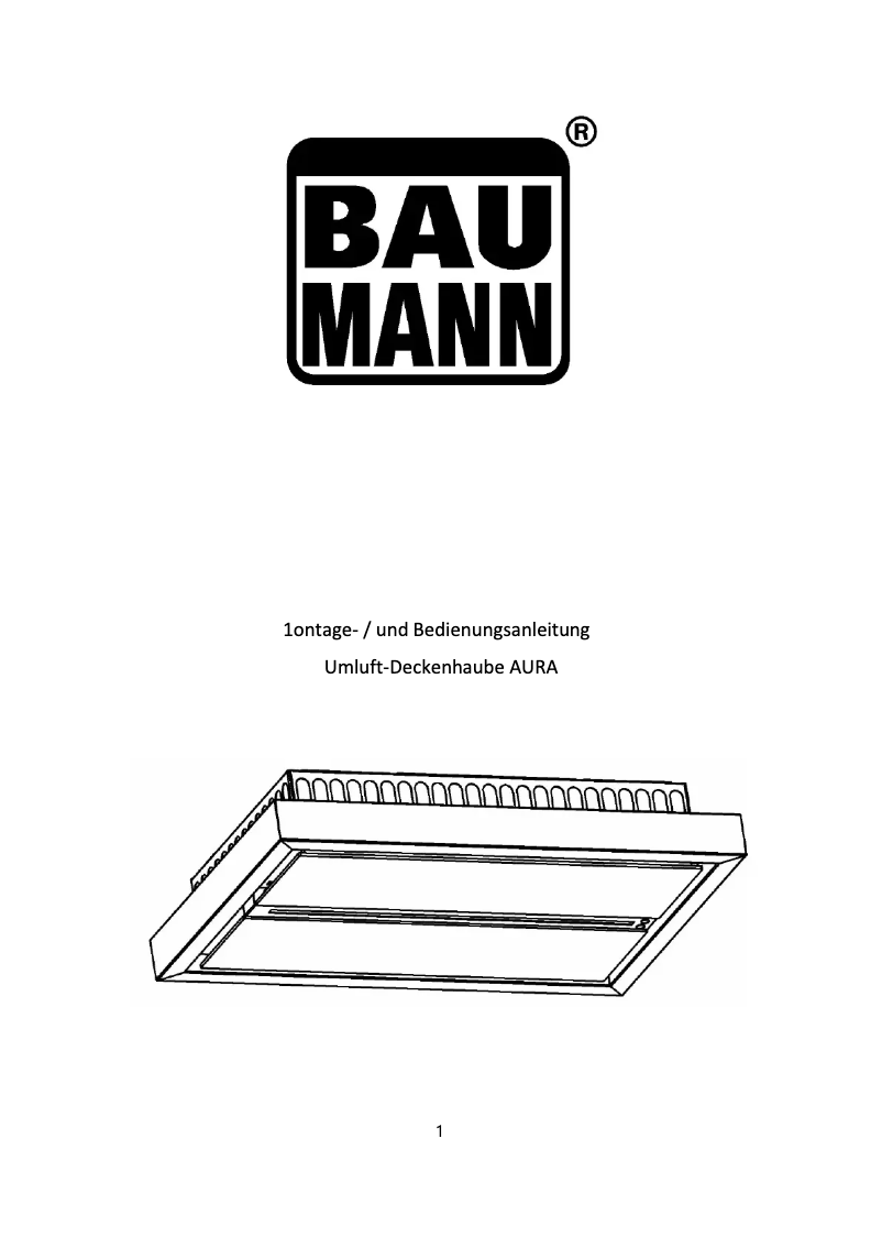 Page 1 of the manual User Manual Baumann Aura 120 SLK