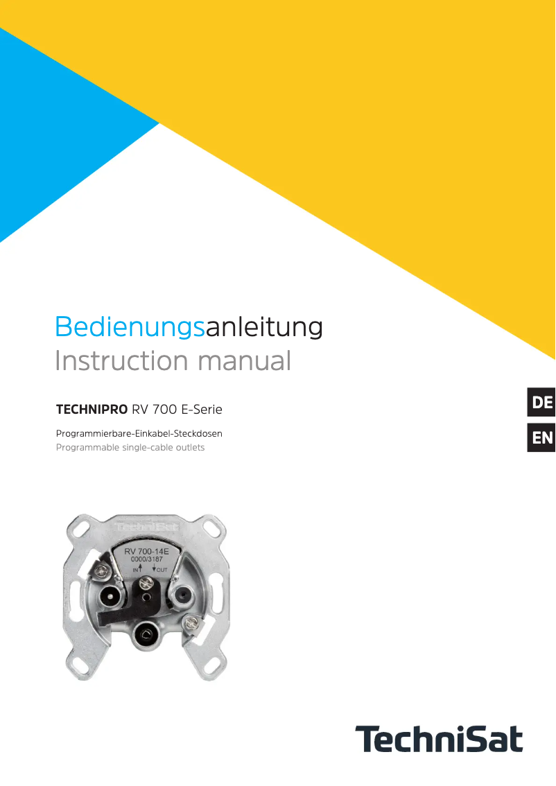Page 1 of the manual User Manual TechniSat TECHNIPRO RV 700-10E