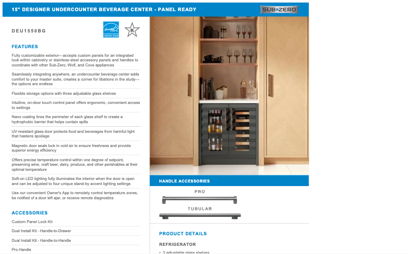 First page image of the manual for DEU1550BG
