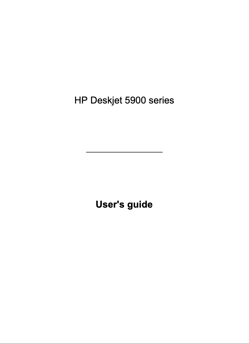 Page 1 of the manual User Manual HP Deskjet 5940