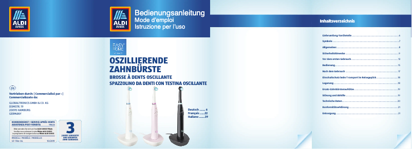 First page image of the manual for GT-TBo-04