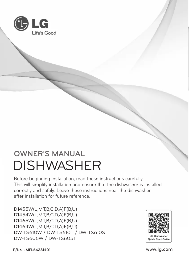 Page 1 of the manual User Manual LG D1454TF