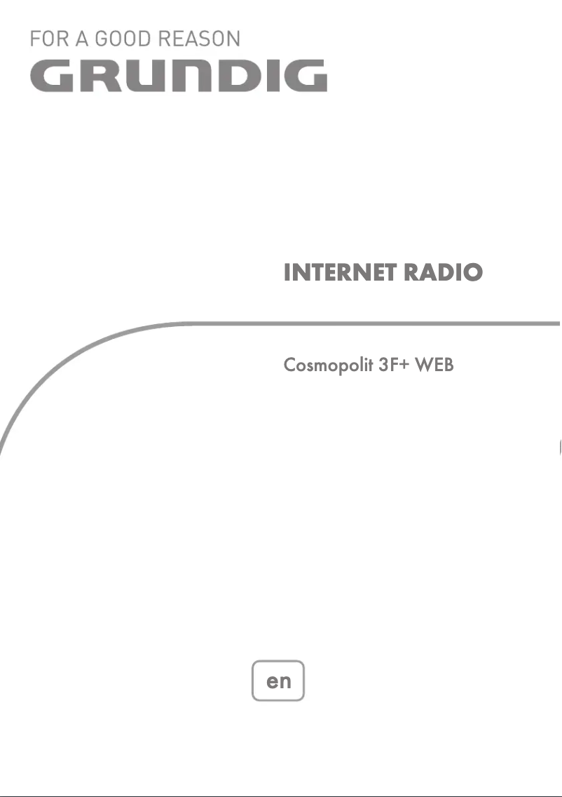 First page image of the manual for Cosmopolit 3F plus WEB