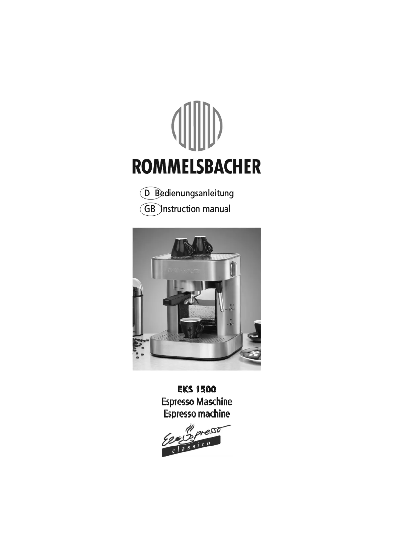 First page image of the manual for EKS 1500