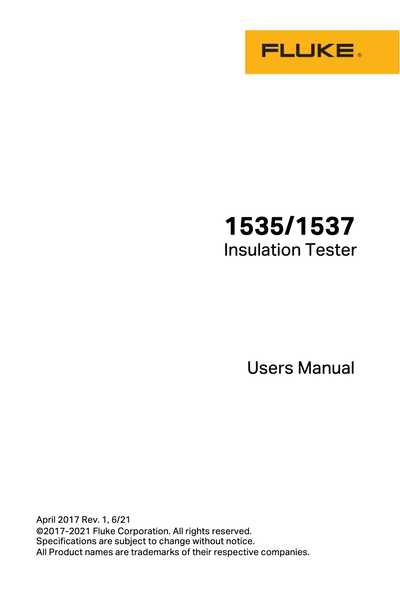 First page image of the manual for 1535