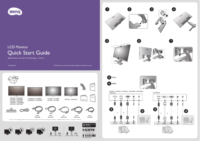 Image de la première page du manuel de l'appareil GL2580H