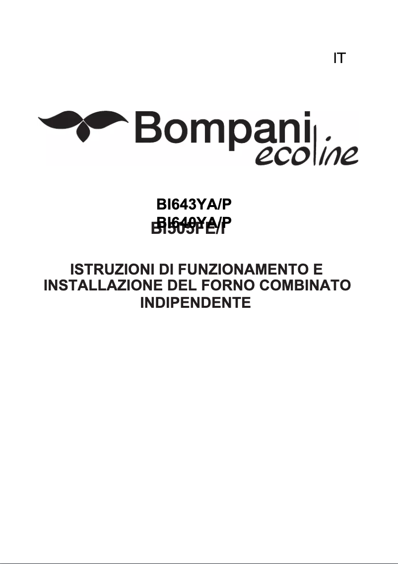 First page image of the manual for BI643YA/P