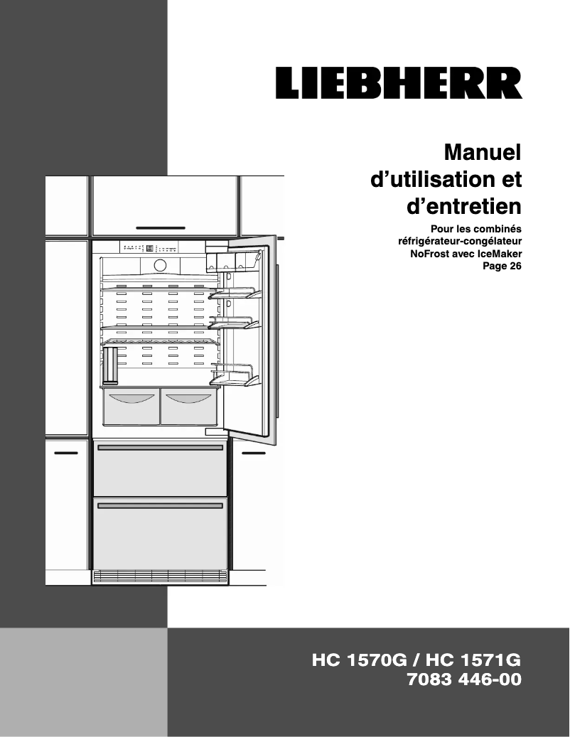 Page 1 of the manual User Manual Liebherr HC 1571G