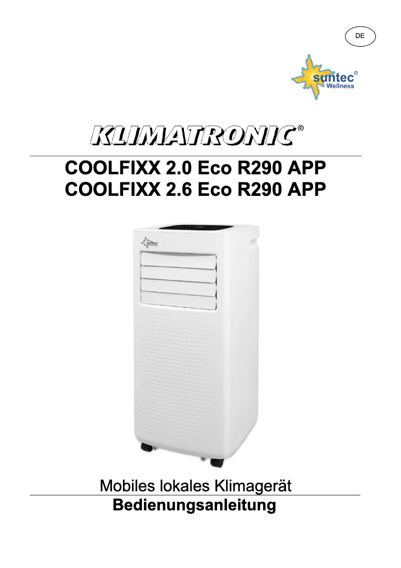 First page image of the manual for Coolfixx 2.6 Eco R290 App