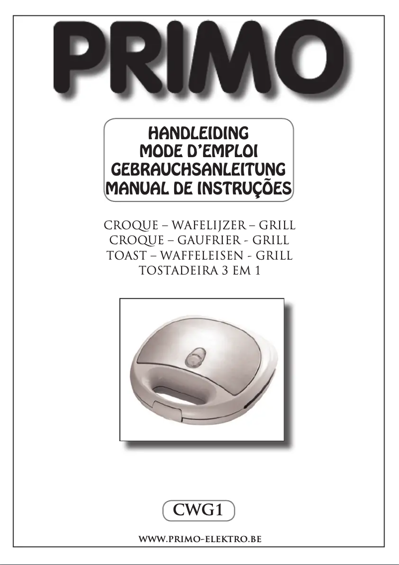 First page image of the manual for CWG1