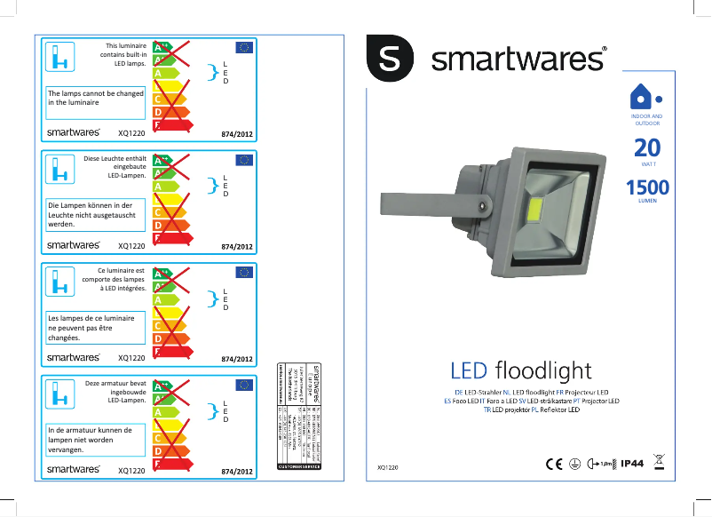 First page image of the manual for XQ1220