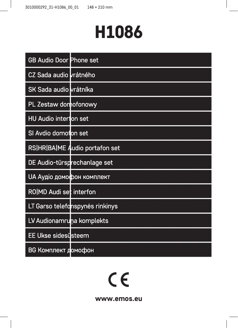Page 1 of the manual User Manual Emos H1086