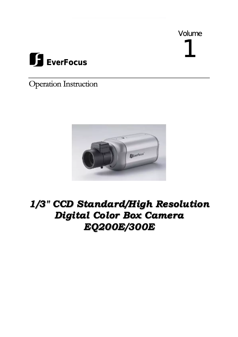 First page image of the manual for EQ300E