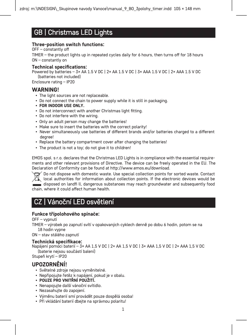 First page image of the manual for D3AW07