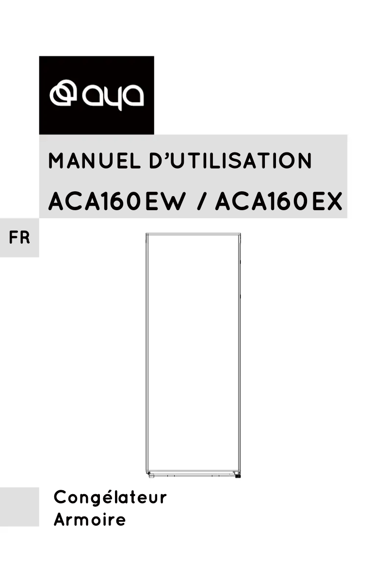 Page 1 of the manual User Manual AYA ACA160EW