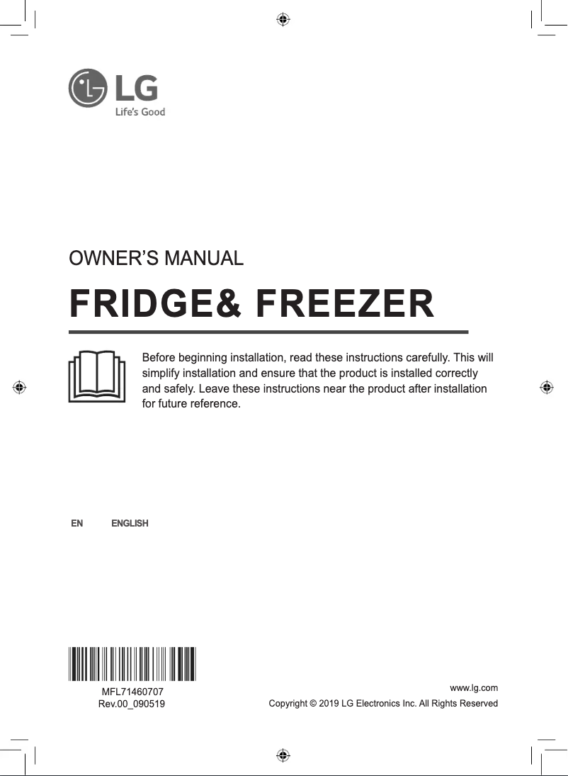 First page image of the manual for GT-L471PDC