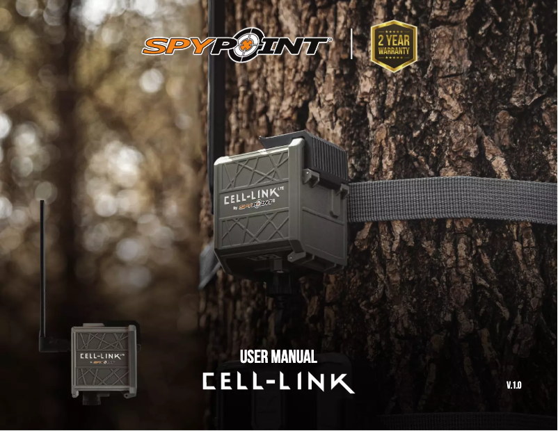 Page 1 of the manual User Manual Spypoint Cell-Link