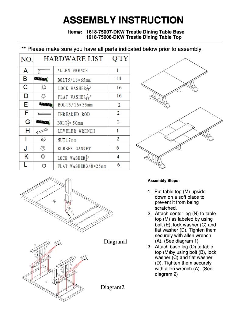 First page image of the manual for 1618-75007-DKW