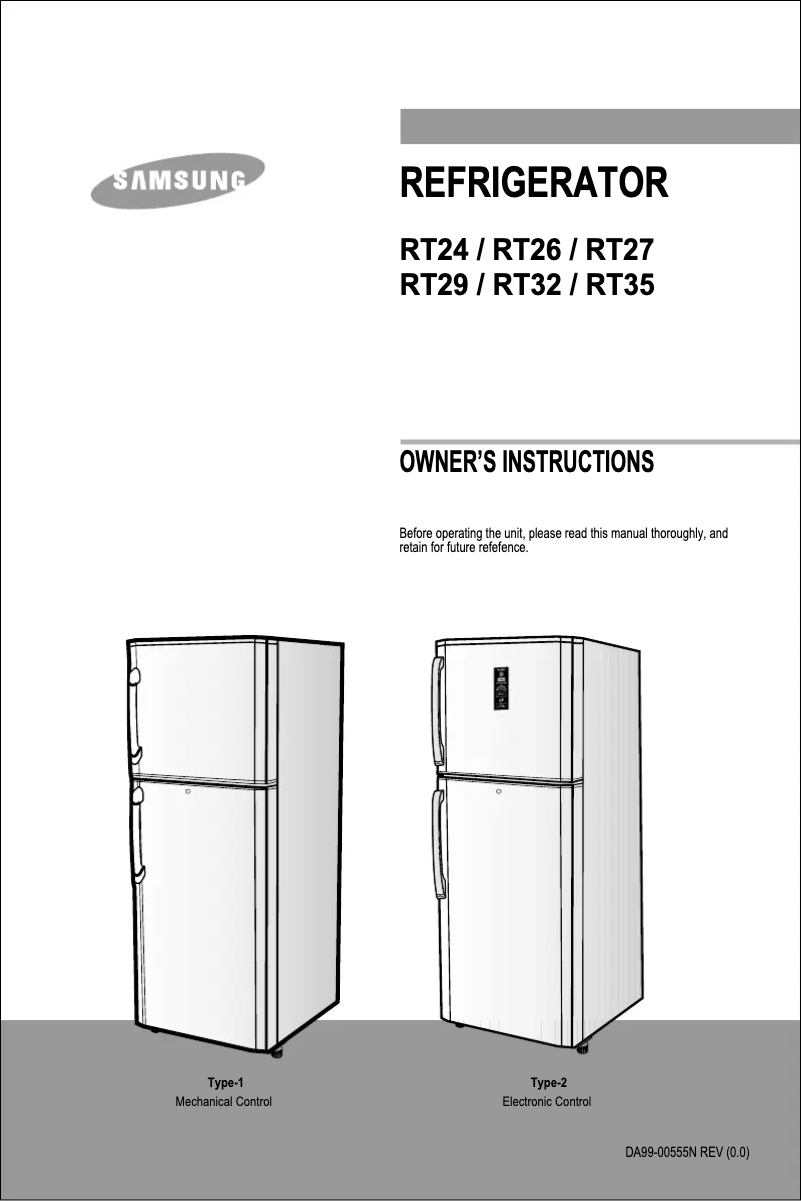 First page image of the manual for RT24XB