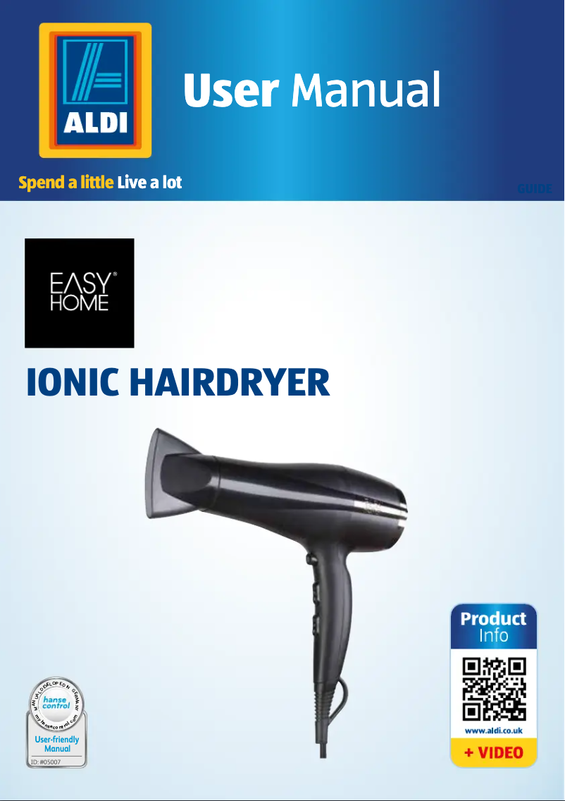 Page 1 of the manual User Manual Easy Home GT-HDi-07