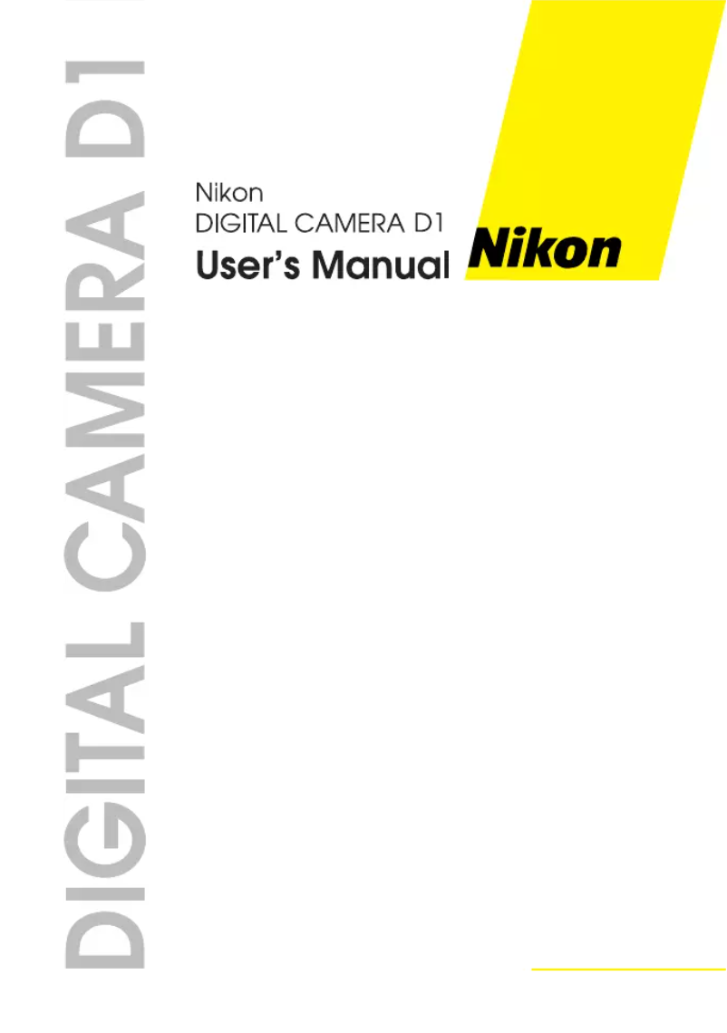 First page image of the manual for D1