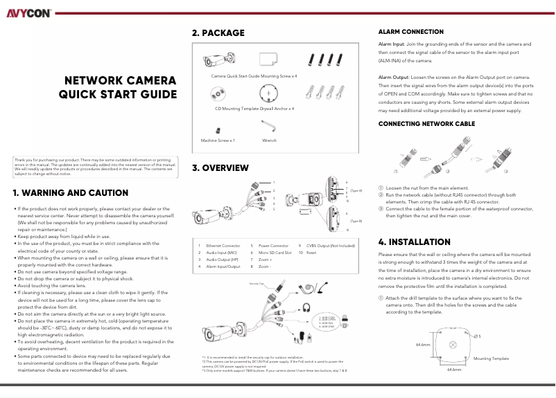 First page image of the manual for AVC-NBL21M-L1