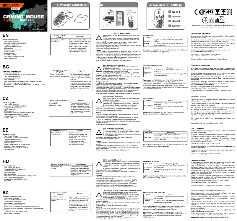 Page 1 of the manual User Manual Canyon Puncher GM-11