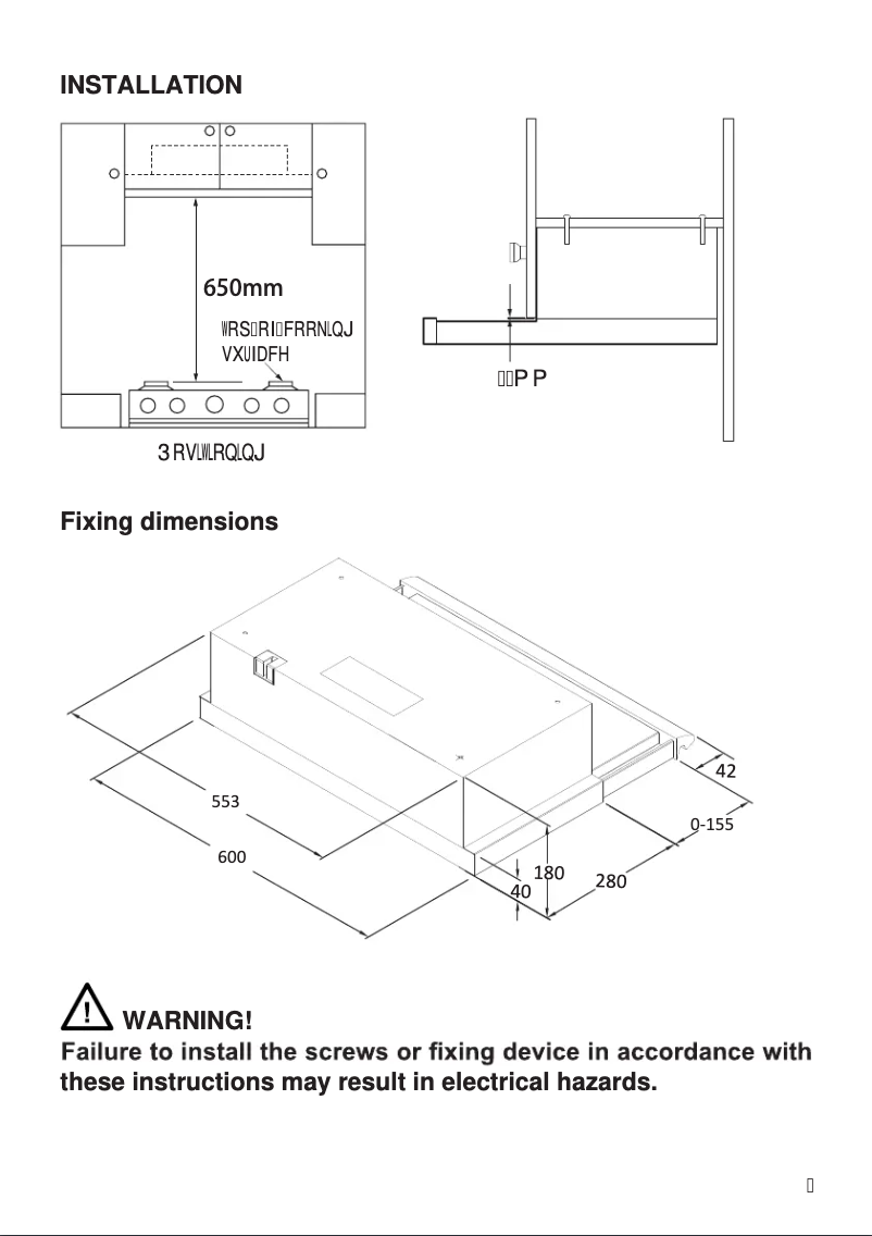 Page 1 of the manual Installation Guide Philco GH806SNL