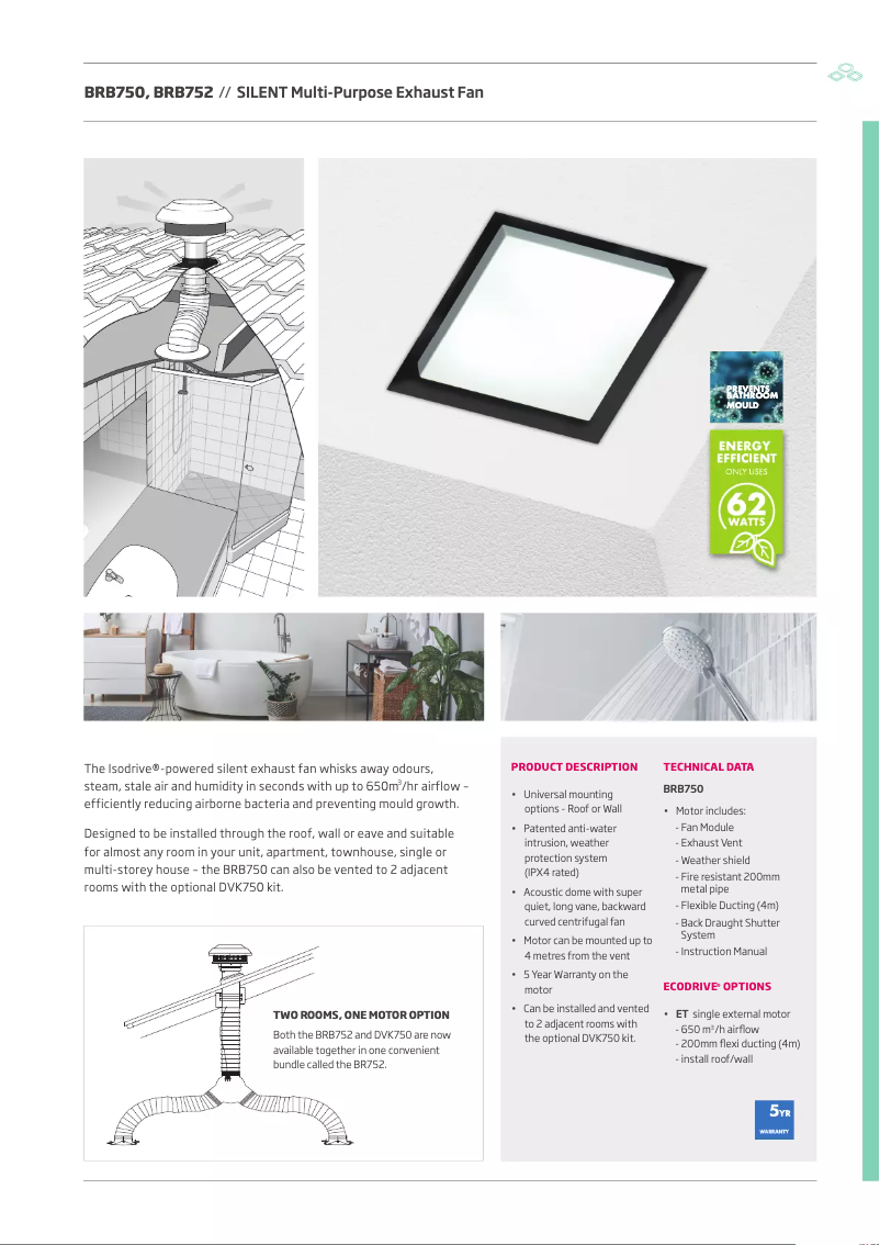 First page image of the manual for BRB750