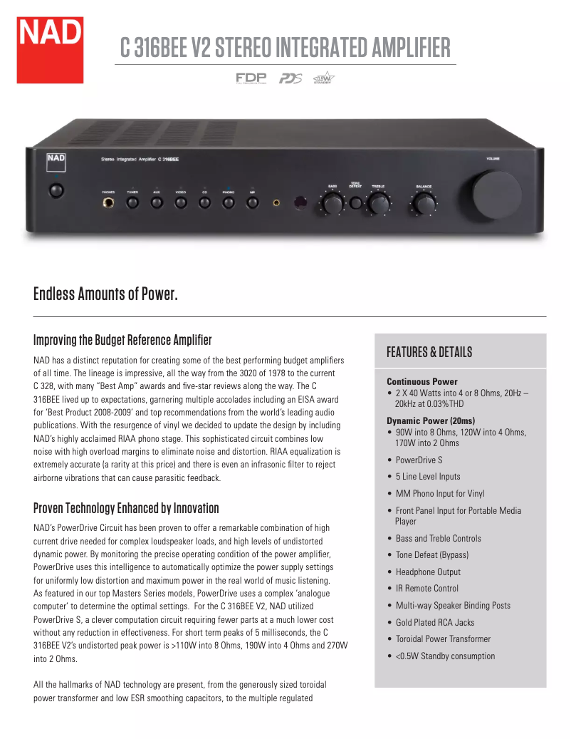First page image of the manual for C 316BEE V2