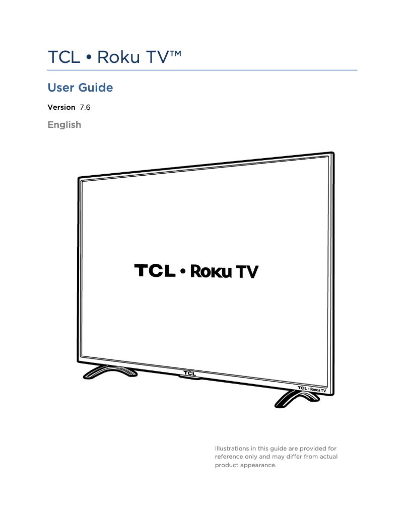 Page 1 of the manual User Manual TCL 55P605