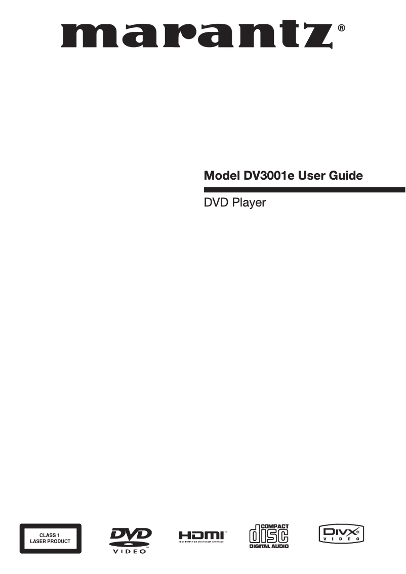 First page image of the manual for DV3001e