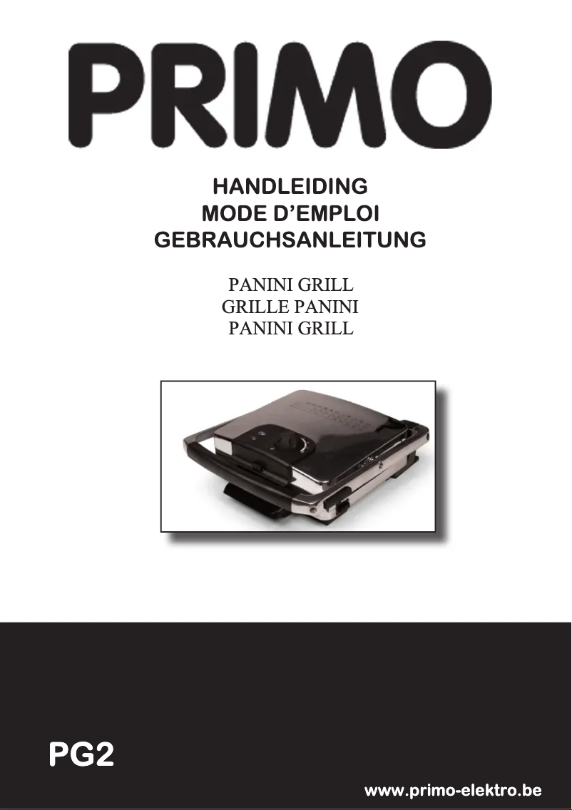 First page image of the manual for PG2