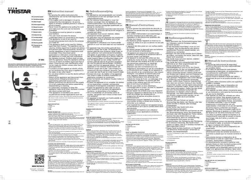 First page image of the manual for CP-3002