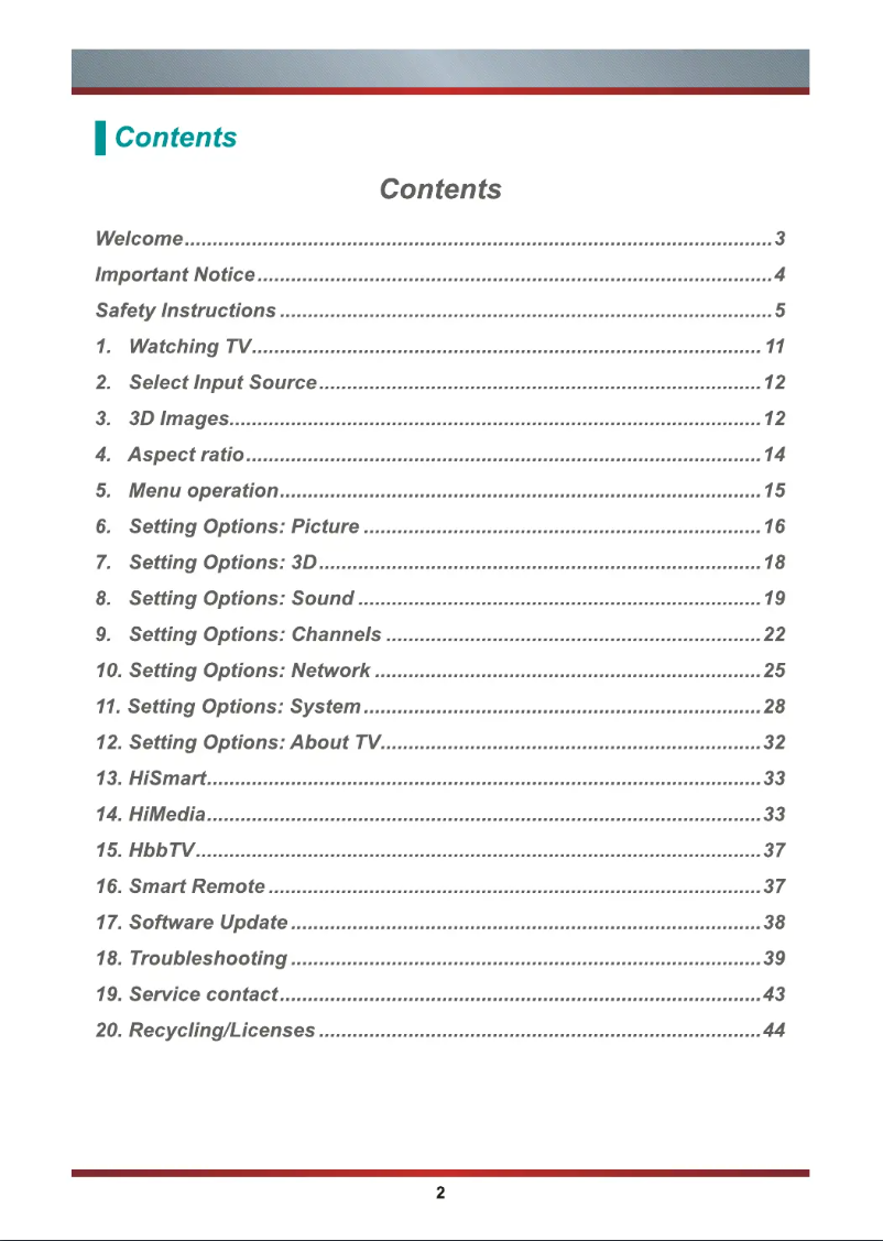 First page image of the manual for LTDN50K370WSGEU