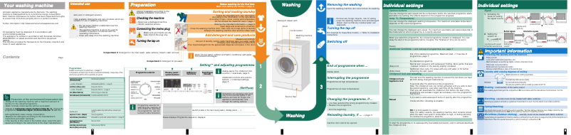Page 1 of the manual User Manual Siemens WM12E49XEP