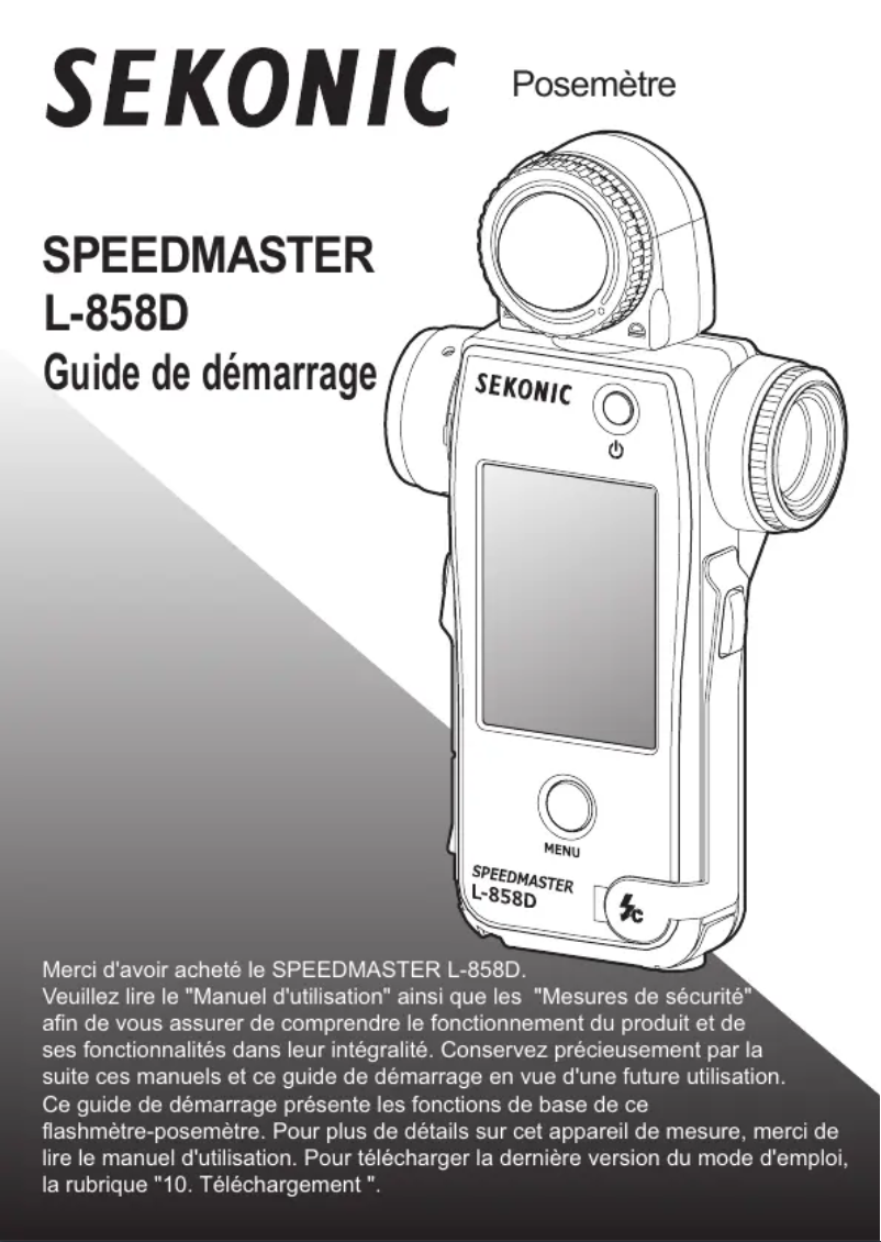 Page 1 of the manual Installation Guide Sekonic RT-GX