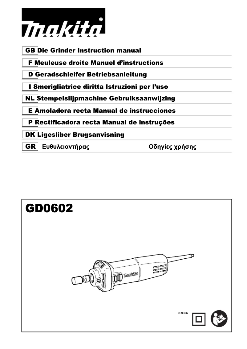 Page 1 of the manual User Manual Makita GD0602