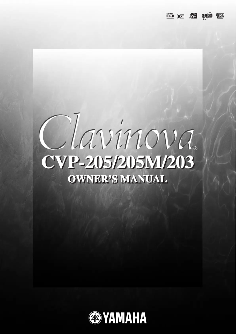 First page image of the manual for Clavinova CVP-205