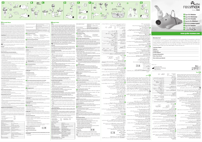 Page 1 of the manual User Manual Rossmax NI60
