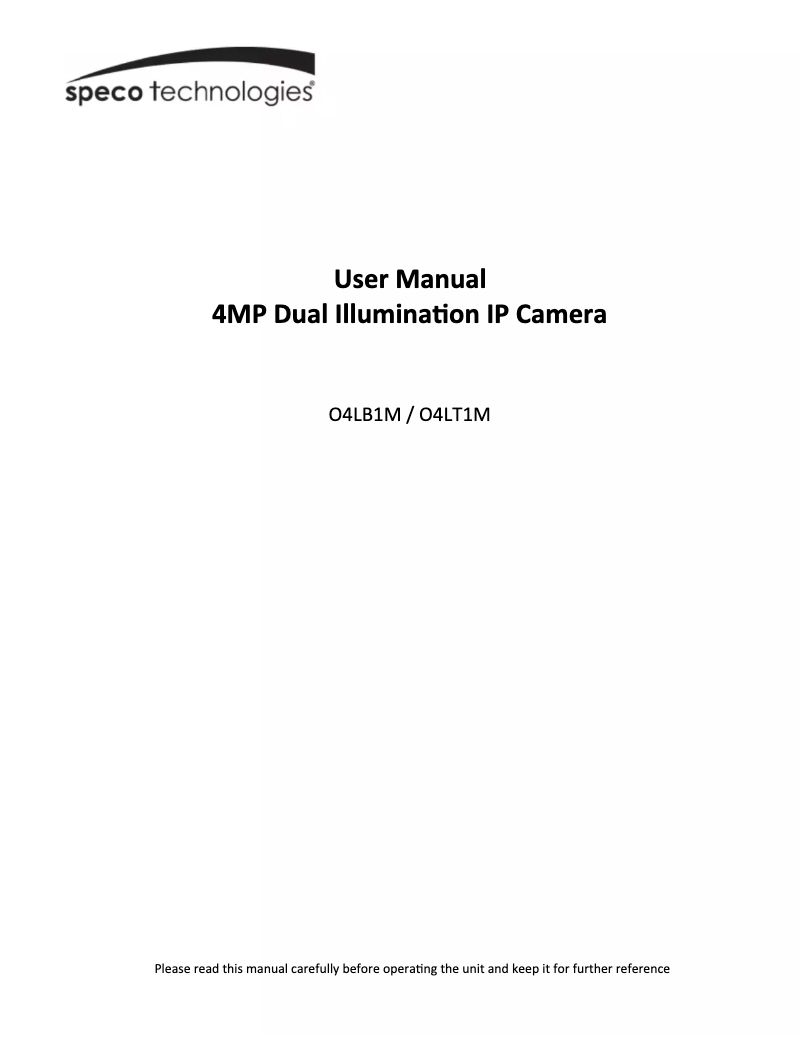 First page image of the manual for O4LT1M