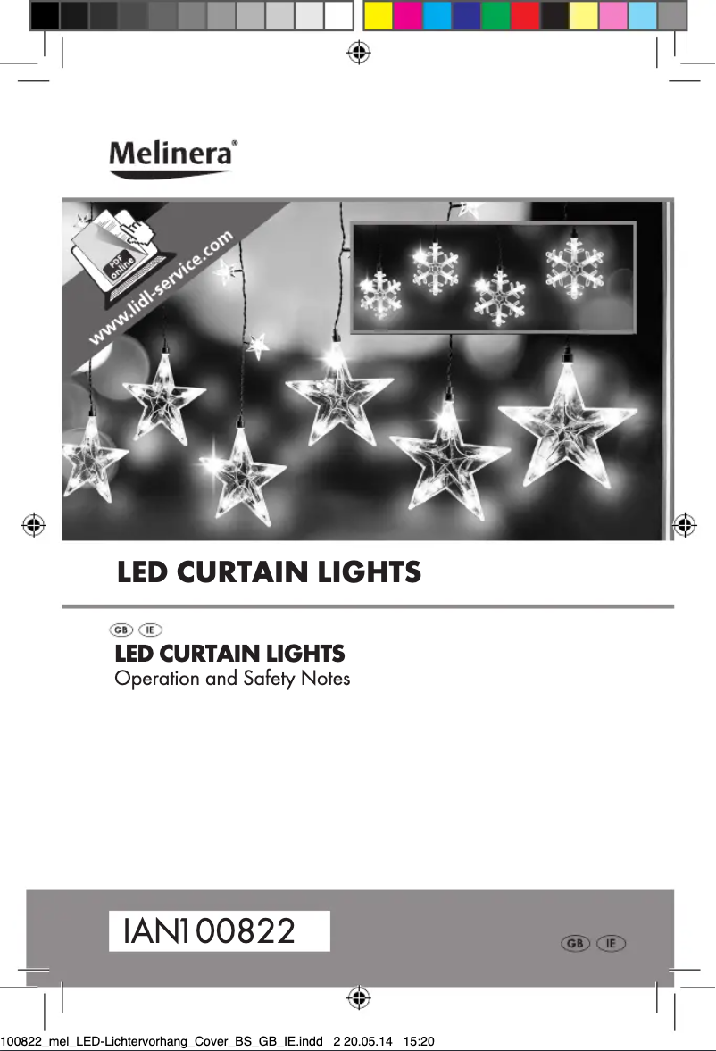 First page image of the manual for IAN 100822