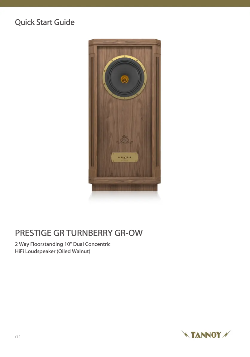 First page image of the manual for Turnberry GR-OW