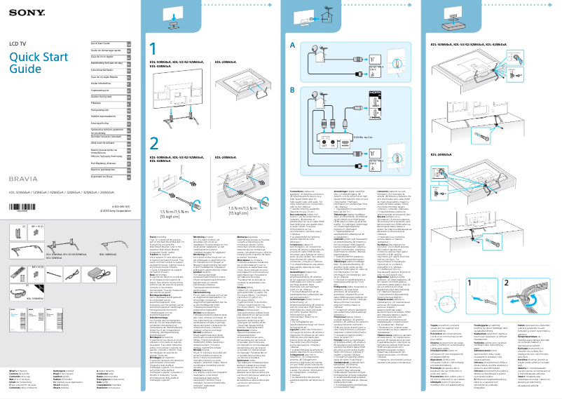 Page 1 of the manual User Manual Sony Bravia KDL-24W605A