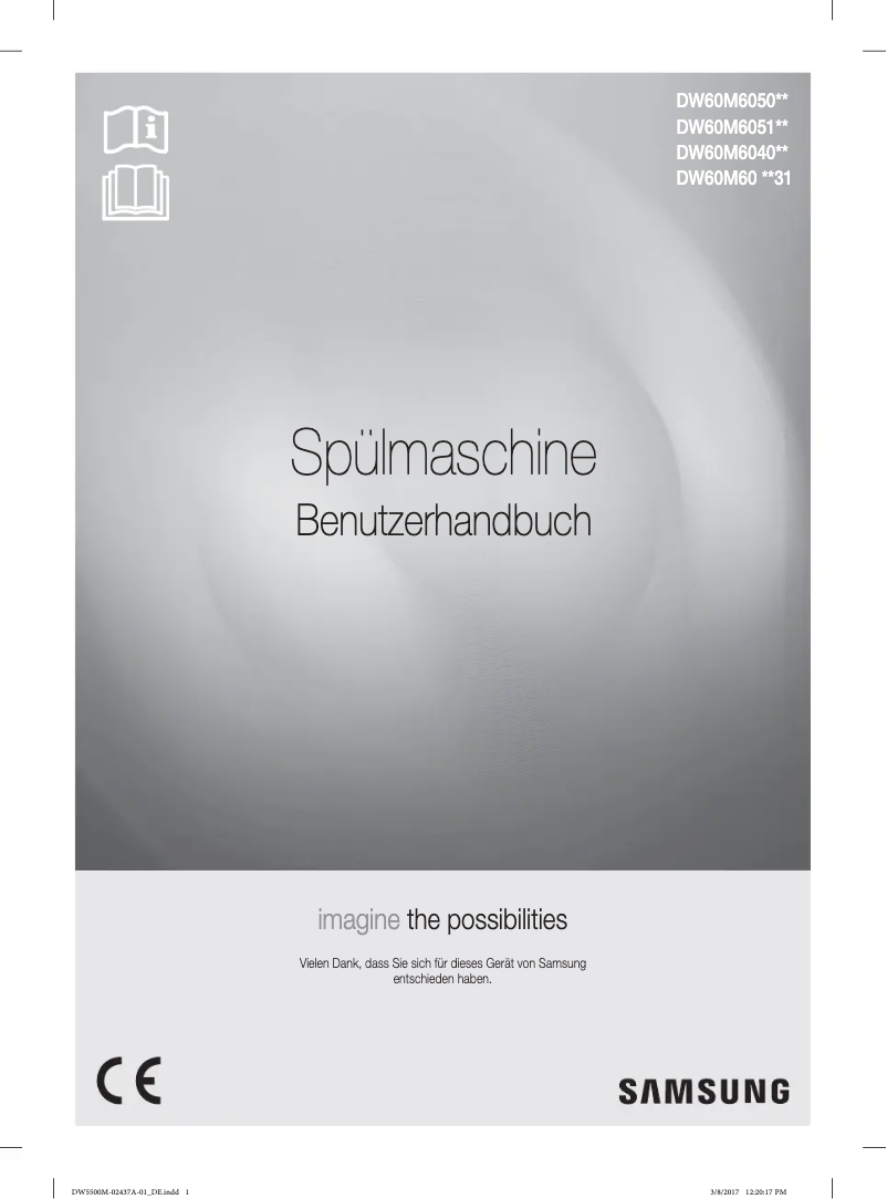 Page 1 of the manual User Manual Samsung DW60M6031BB