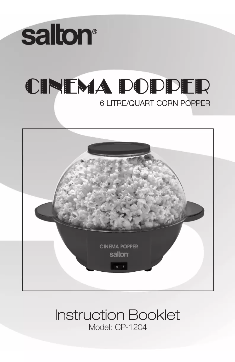 Page 1 of the manual User Manual Salton CP1204