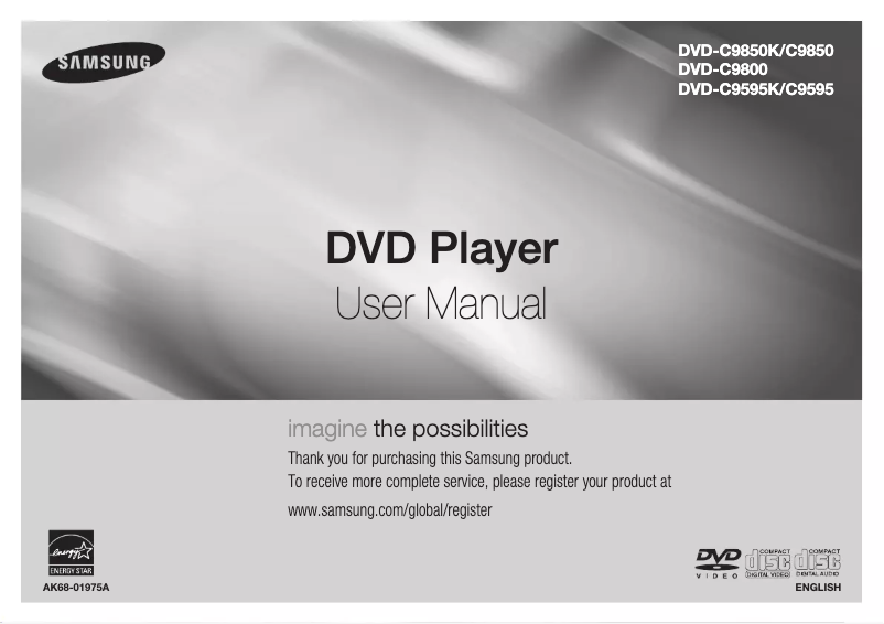 Page 1 of the manual User Manual Samsung DVD-C9595