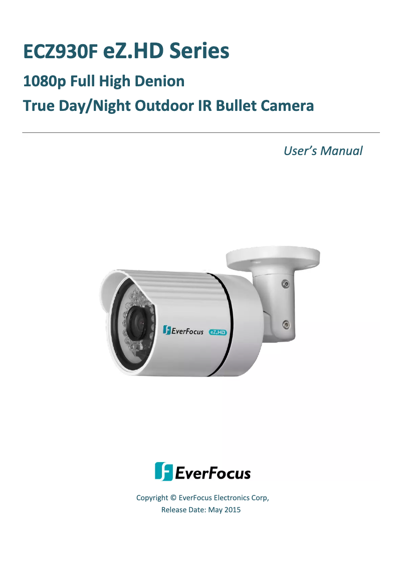 First page image of the manual for ECZ930F