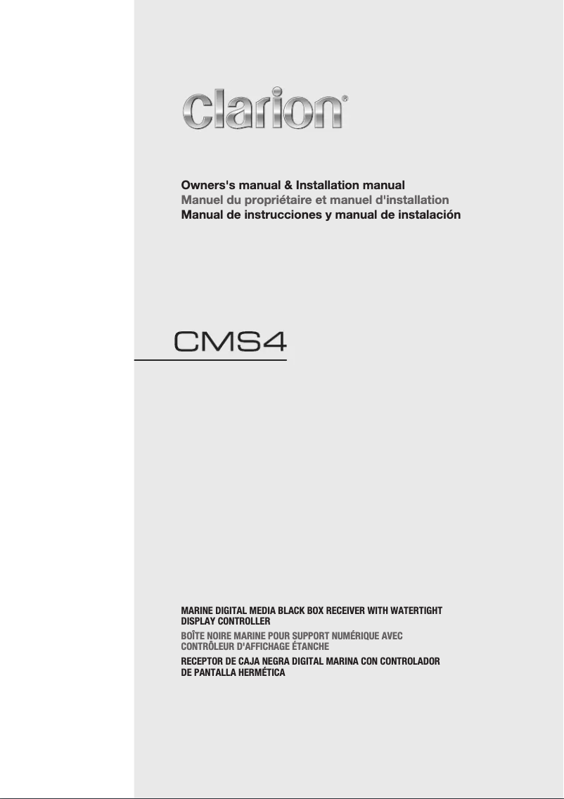 Image de la première page du manuel de l'appareil CMS4