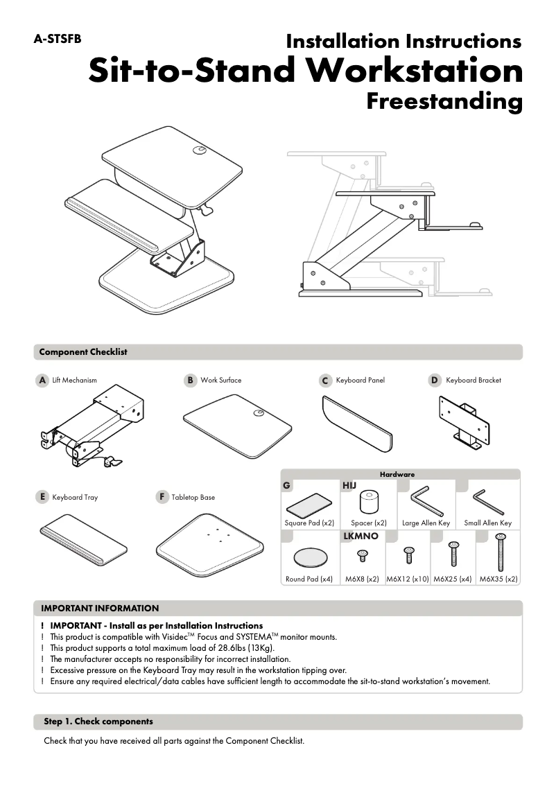 Image de la première page du manuel de l'appareil A-STSFB
